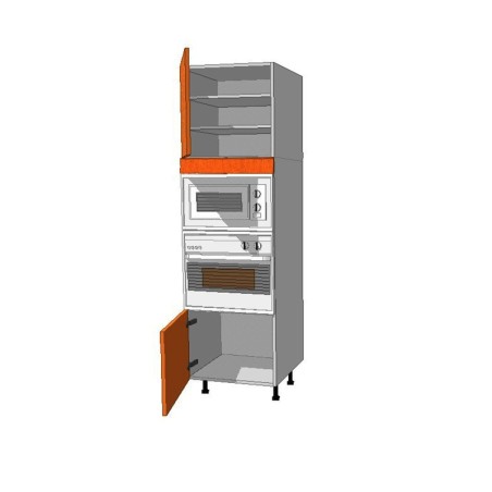 Mueble Columna altura 220. 1 Puerta + Microondas-Horno 60 + 1 Puerta