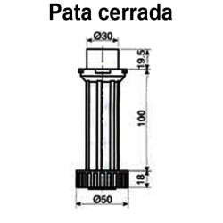 Bolsa con 4 pata regulables ( 10-16 cm) para muebles bajos y columnas