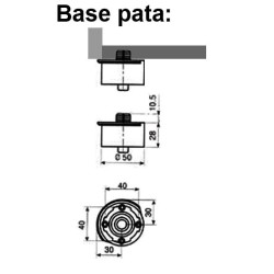 Bolsa con 4 pata regulables ( 10-16 cm) para muebles bajos y columnas