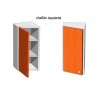 Mueble Alto Colgar Chaflán. Alto 90, Ancho 30