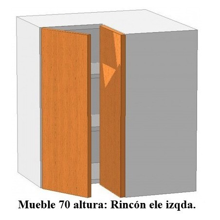 mueble de cocina, mueble alto rincón ele 1 puerta colgar