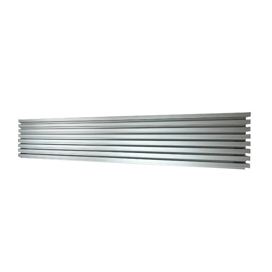 rejilla ventilación, rejilla lamas de aluminio, 12,2 cm.