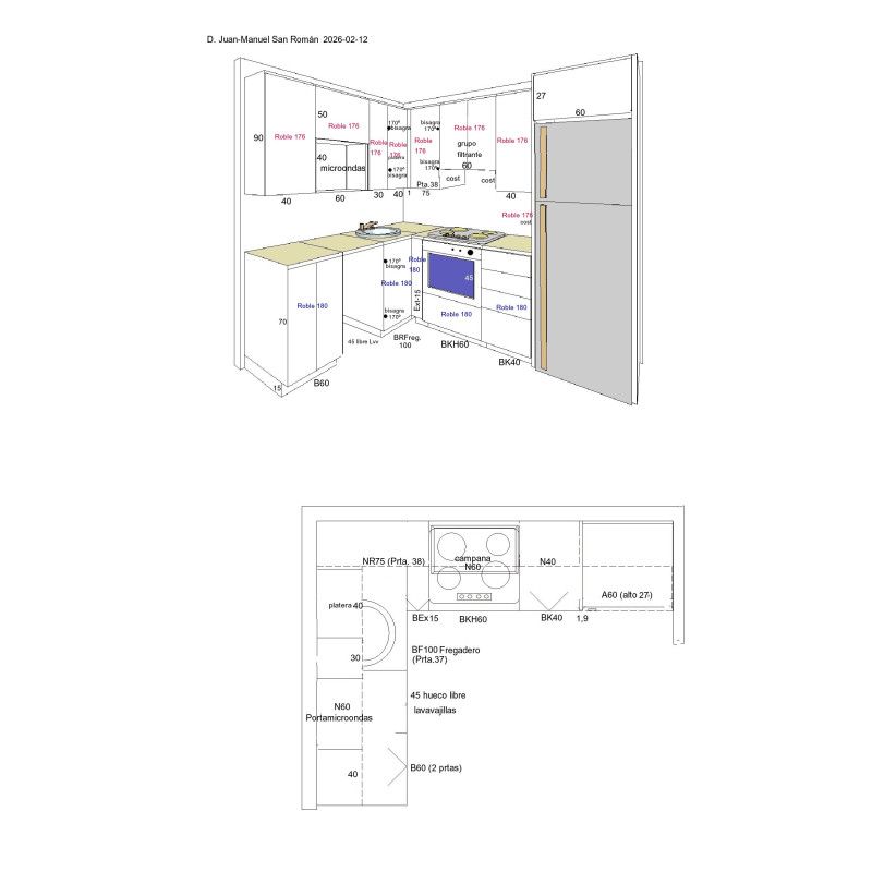 Cocina Completa. Modelo Paris-176-Muebles Altos + accesorios
