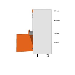 Mueble Columna altura 150. Horno 60+1Cajón+1Prta