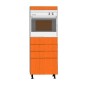 mueble de cocina, mueble columna horno, 3 cajones y un cacerolero, 150 altura