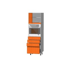 Mueble Columna altura 210. Horno 60 + 3 Cajones + 1 Cacerolero