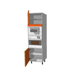 Mueble Columna altura 210. Puerta + Microondas-Horno 45 + Puerta