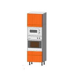 Mueble Columna altura 210. 1 puerta + Microondas-Horno 60 + 1 Cajón + 1 Cacerolero