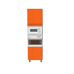 Mueble Columna altura 220. 1 Puerta + Microondas-Horno 60 + 1 Puerta