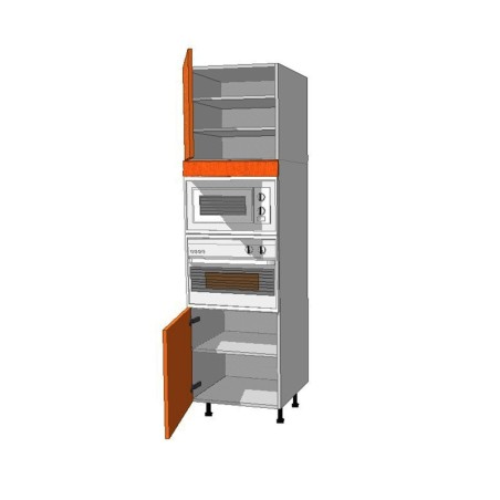 Mueble Columna altura 220. 1 Puerta + Microondas-Horno 45 + Puerta 65