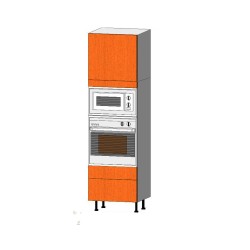 Mueble Columna altura 220. 1 Puerta + Microondas-Horno 60 + 1 Cajón + 1 