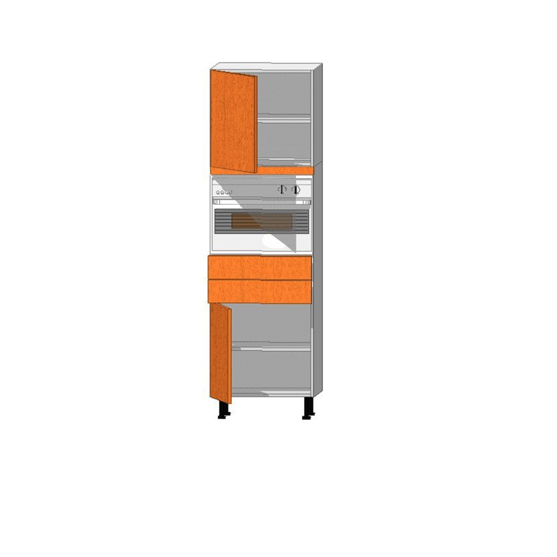 Mueble Columna altura 195. Horno 45 + 2Cajones+ 1 Puerta