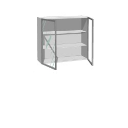 MUEBLES VITRINAL ALUMINIO 2x2