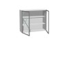 Mueble Alto 70 colgar.  Vitrina Aluminio 2x2: 2 puertas