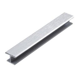 Junta recta para unir dos Zócalos PVC recubierto Aluminio. Alto: 15 cm. 