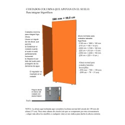 Costado decorativo para soporte de muebles o encimera. Fondo 59.8. 